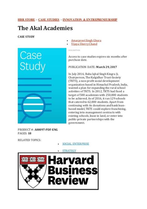 Buy harvard business school case studies. Case collection