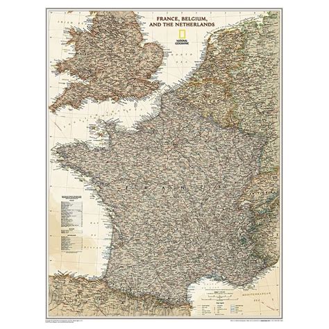 France, Belgium, and The Netherlands - The Map Shop