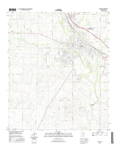 Mytopo Snyder, Texas Usgs Quad Topo Map - Snyder Texas Map | Printable Maps