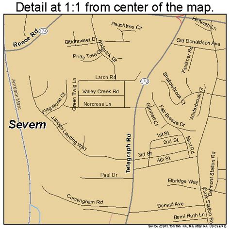 Severn Maryland Street Map 2471150