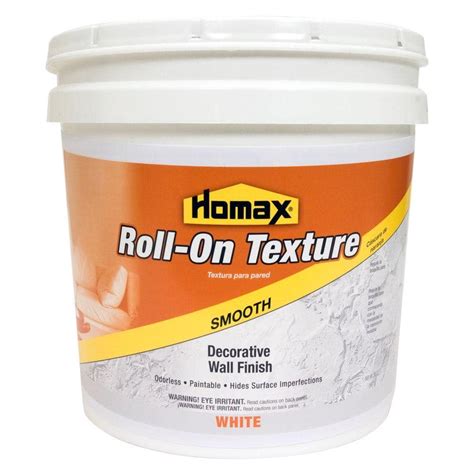 Homax 2 gal. White Smooth Roll-On Texture Decorative Wall Finish-2416 ...