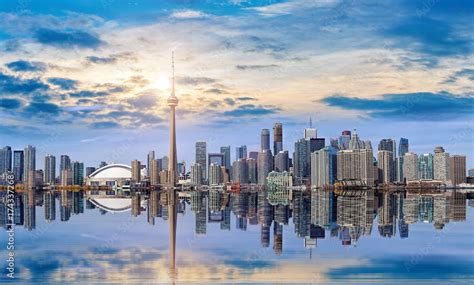 Toronto skyline from Ontario lake Stock Photo | Adobe Stock