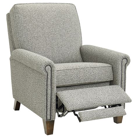 Bassett Thompson Casual Recliner with Rolled Arms | Wayside Furniture | High Leg Recliners