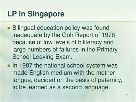 PPT - LANGUAGE PLANNING AND POLICY IN SINGAPORE PowerPoint Presentation ...