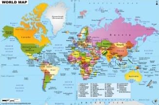 Large World Map Labeled - Esther Rosabella