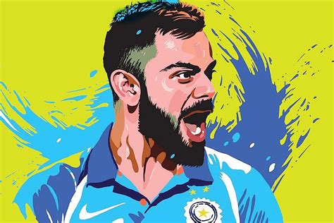 SIGNOOGLE Virat Kohli Printed 3d Stickers Posters Large For Wall ...