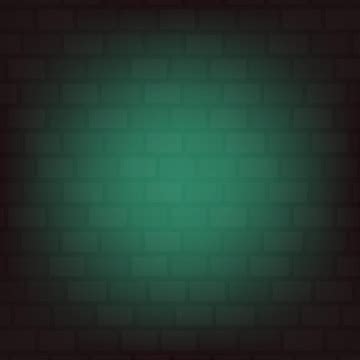 Premium Vector | Brick wall background with green light effect