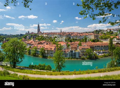 Bern, Berne, Switzerland, Europe, architecture, city, green, landscape, old town, roofs, skyline ...