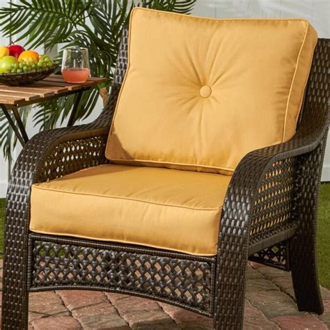 Greendale Home Fashions Sunbrella 2-Piece Wheat Deep Seat Patio Chair ...