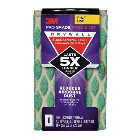 3M 120 Grit Pro Grade Fine Drywall Sanding Sponge-30904F - The Home Depot