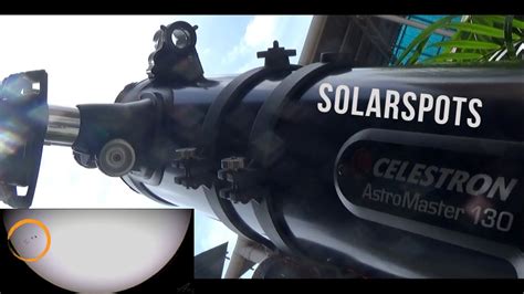 Sunspots | Setup & Observation | Celestron Astromaster 130EQ | Celestron Ultima 80mm - YouTube