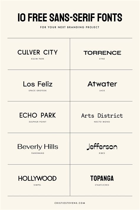 10 FREE sans-serif fonts for your next branding project — C.S.A | Serif ...