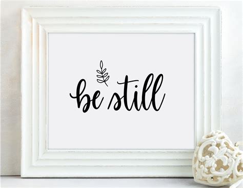 Be Still Poster Be Still Printable Art Be Still Print | Etsy