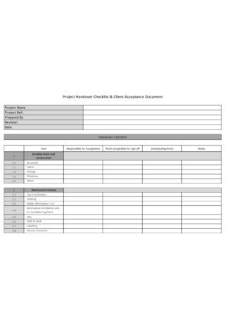 FREE 31+ Handover Checklist Samples, PDF, Word