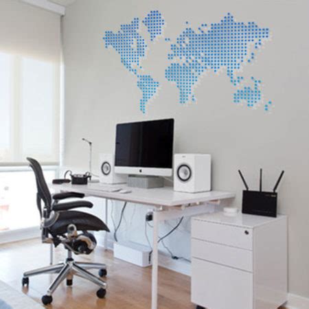 World Map With Continent Text Wall Decal Geographic W - vrogue.co