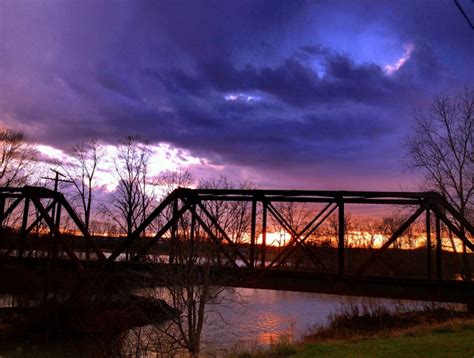 Mount Vernon Ohio railroad bridge over the Kokosing River, photo taken ...