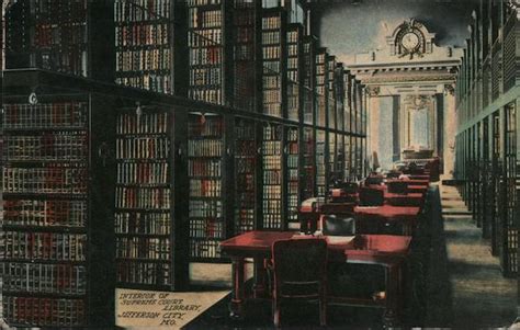 Interior of Supreme Court Library Jefferson City, MO Postcard
