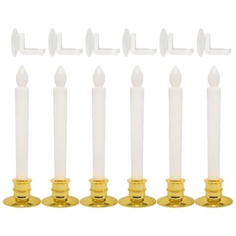 Led Candle Christmas Lights Window Electric Windows The Candles with Flickering Flame Oil Lamp 6 ...