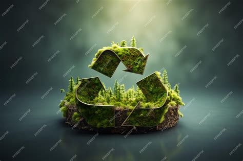 Premium Photo | Recycle symbol copy space Eco friendly earth background