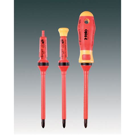 Felo 53439 E-Smart Compact Insulated Screwdriver Set Phillips/Slotted ...