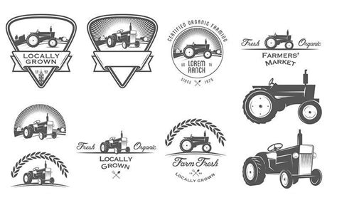 White Tractor Logo - LogoDix