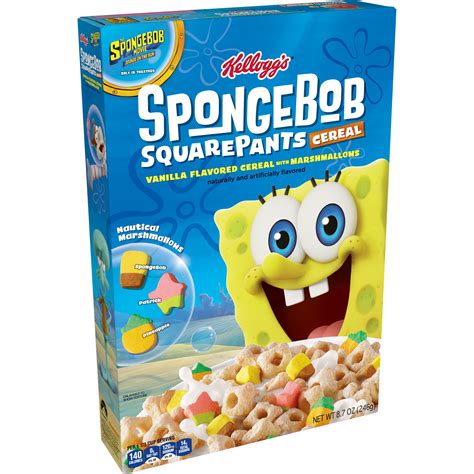 Kellogg's SpongeBob SquarePants, Breakfast Cereal, Vanilla Flavored ...