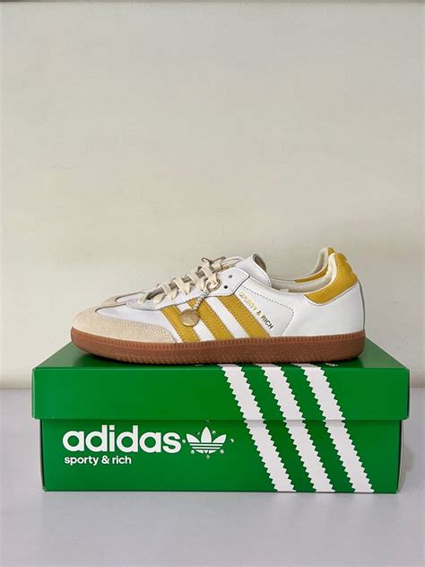 adidas Samba OG Sporty & Rich Yellow, Men's Fashion, Footwear, Sneakers on Carousell