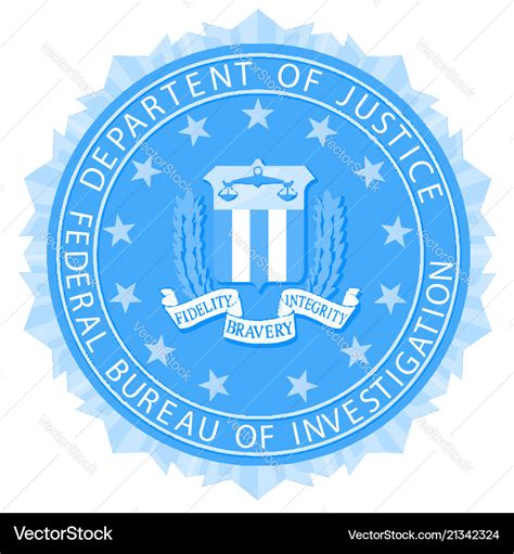 Fbi seal in blue Royalty Free Vector Image - VectorStock