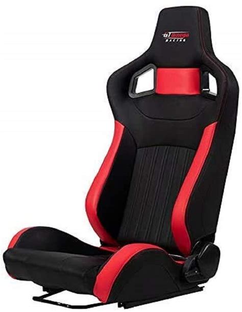 Buy GT OMEGA RS6 Racing Seat + Seat Sliders - Fully Reclinable Seat for Gaming Consoles & Racing ...