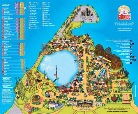 Six Flags La Ronde Theme Park Map - Montreal Quebec • mappery