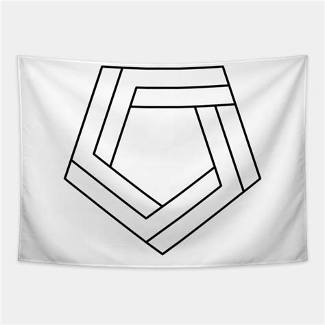 Impossible Shapes – Optical Illusion - Geometric Pentagon - Optical Illusion Artwork - Tapestry ...