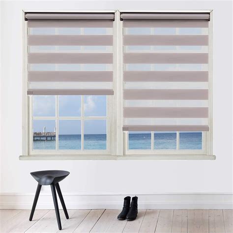 Dual Layer Sheer Blinds Window Treatment for Privacy and Light Control ...