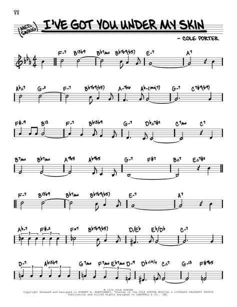 Cole Porter "I've Got You Under My Skin (arr. David Hazeltine)" Sheet Music Notes | Download ...