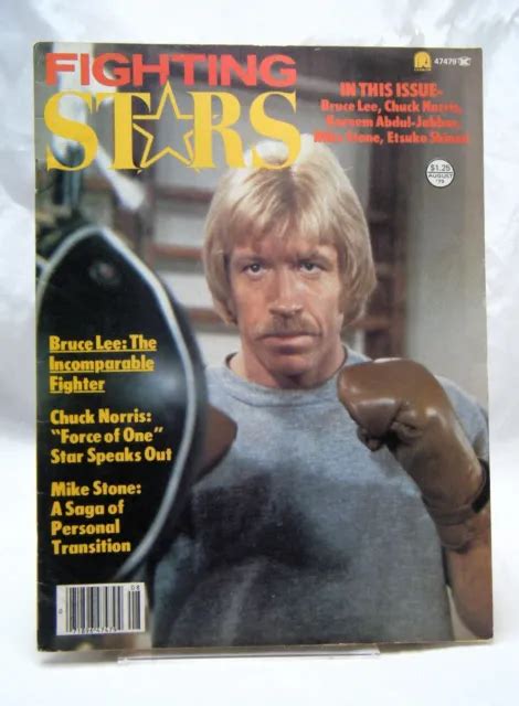 FIGHTING STARS MAGAZINE August 1979 Bruce Lee Chuck Norris Kareem Abdul Jabbar G £12.69 ...