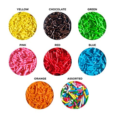 Assorted Colors Vermicelli Sprinkles, 1kg - Achievers Food & Bakery Ingredients Corp.