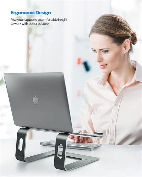 Nulaxy Laptop Stand - Ergonomic and Detachable Aluminum Computer Stand
