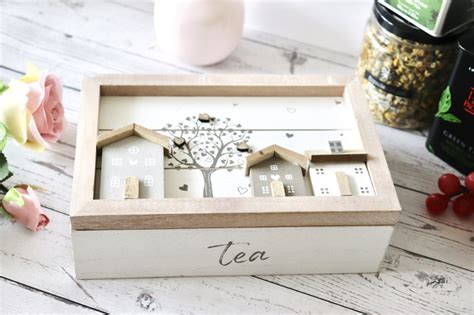 Tea Box Wooden Tea Box Tea Storage Tea Bag Holder Tea - Etsy