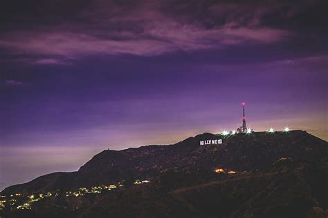 Hollywood Sign Purple Sunset Photograph by Bar Avni - Pixels