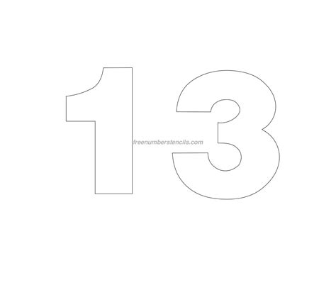 6 Best Images of Printable Number 13 - Number 13 Coloring Page, Number ...