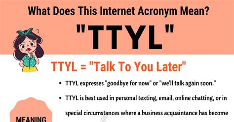 TTYL Meaning: What Does Interesting Acronym "TTYL"" Mean and Stand For? - ESL Forums