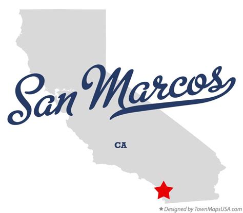 Map of San Marcos, CA, California