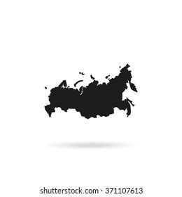 Russia Map Stock Vector (Royalty Free) 371107613 | Shutterstock