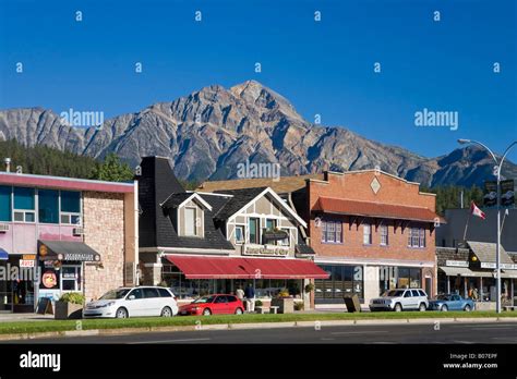 Jasper Town Resort and Pyramid Mountain, Jasper National Park, Alberta ...