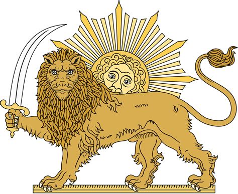 Download Golden Lion Sun Symbol Illustration | Wallpapers.com