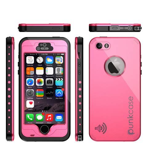 PUNKcase StudStar Pink Apple iPhone 5S/5 Waterproof Case