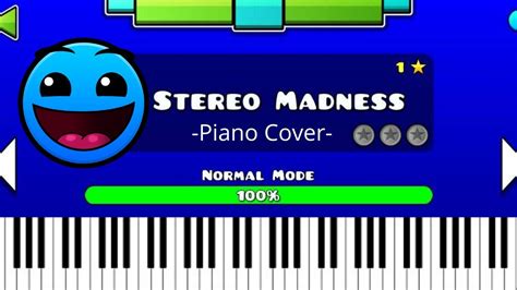 Stereo Madness - Geometry Dash (Piano Cover + ALL 3 Coins) - YouTube