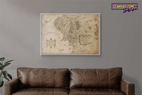 Lord of the Rings Map Canvas Movie Series Map Canvas Fantasy - Etsy