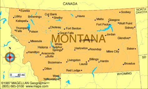 MAP OF MONTANA WITH CITIES - ToursMaps.com