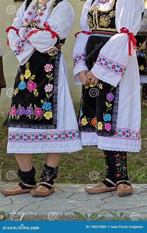 Detail of Serbian Female Folk Costume Stock Image - Image of serbian, ethnicity: 74027809