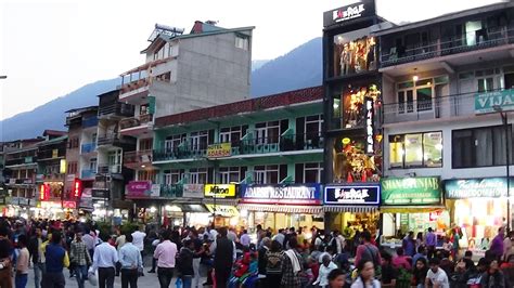 Manali Mall Road - SBI ATM and Hotel Kunzam of HP Tourism - YouTube